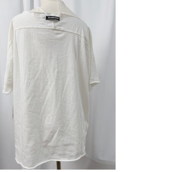NWT! Free People Women's Slam Dunk Tee White MEDIUM - Picture 8 of 12